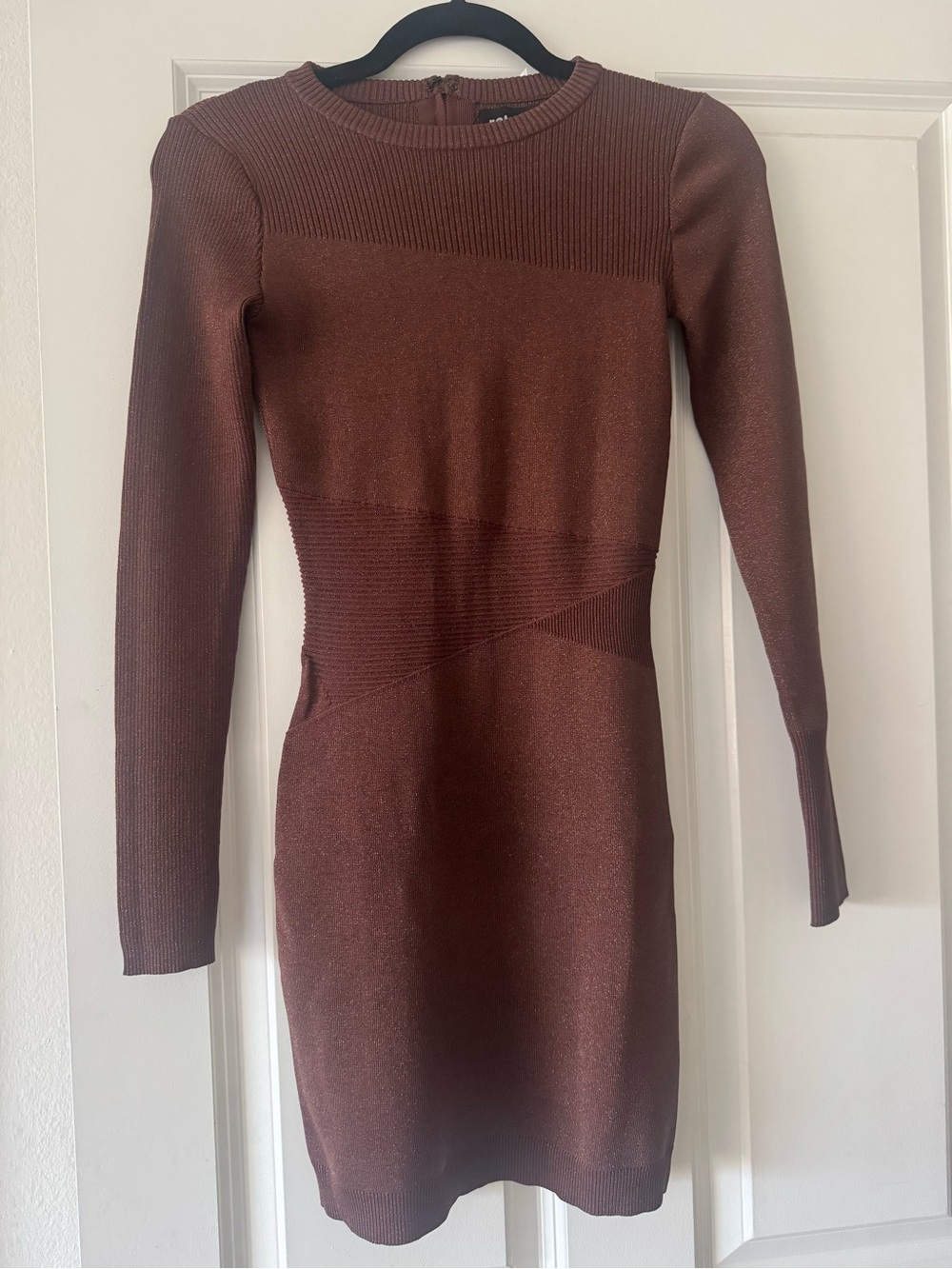 Retrofete Brown Long-Sleeve Mini Dress - Picture 4 of 6